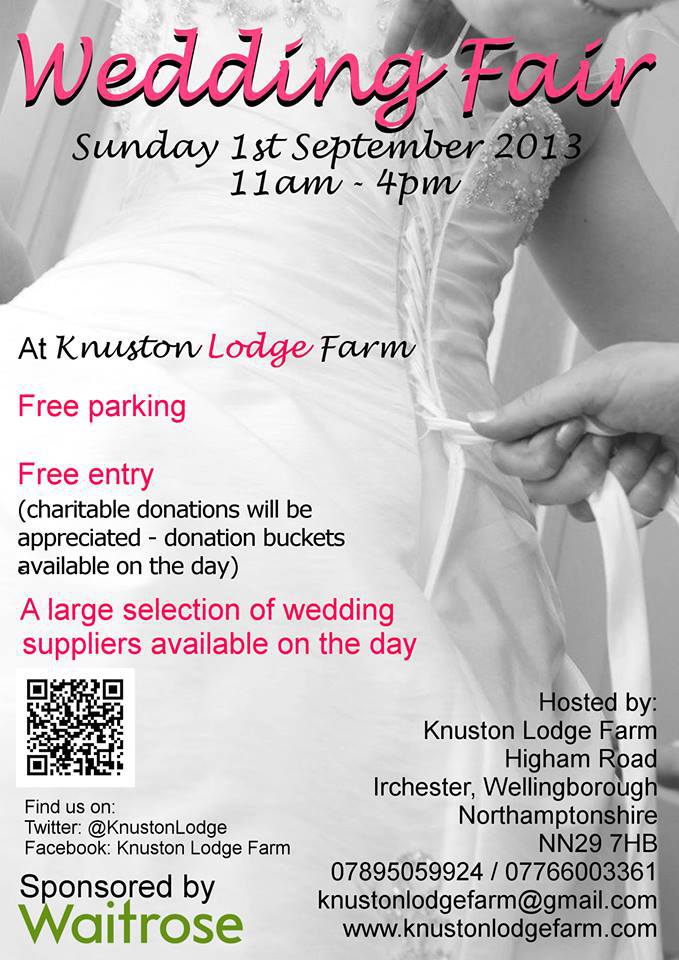 Come and say hello at Knuston Lodge Farms Wedding Fayre this Sunday 11am-4pm