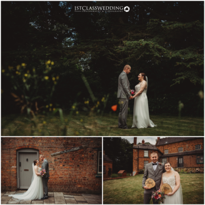 Warm, rustic wedding photography montage